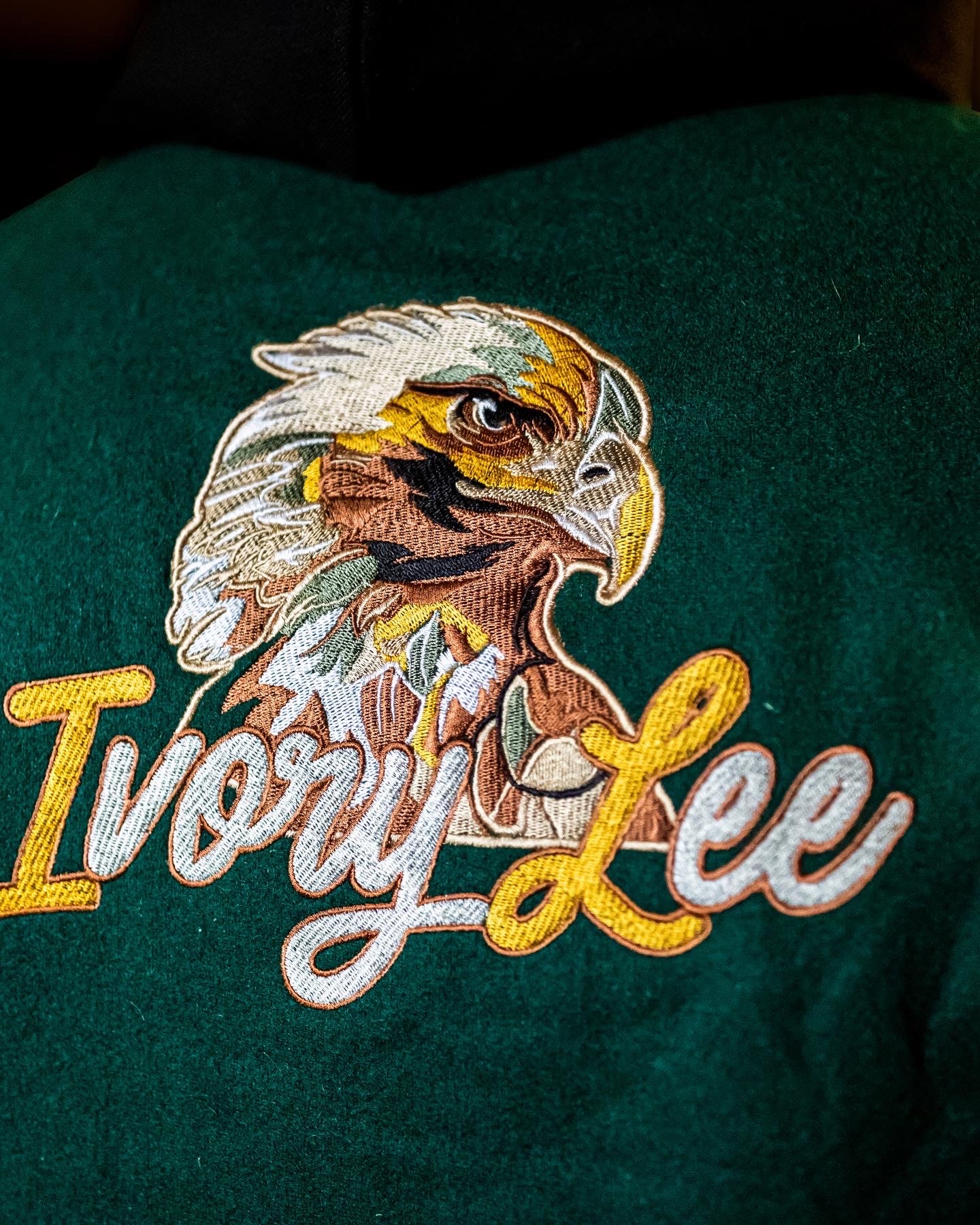 Ivory Lee's the "vernors" varsity jacket